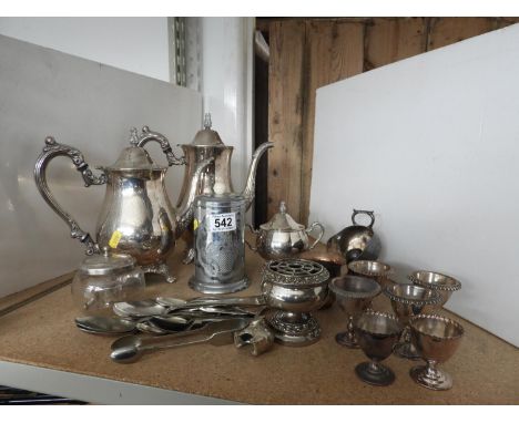 Platedware - Coffee Pots, Egg Cups and Cutlery etc 