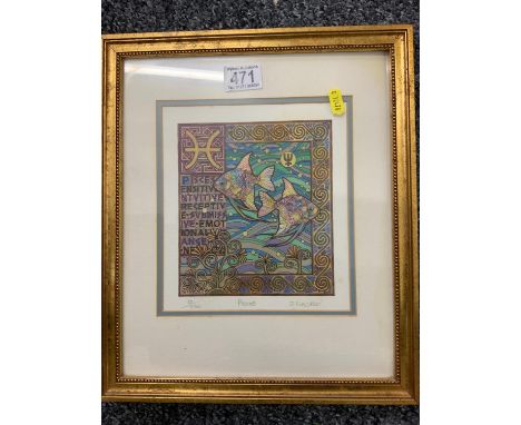 Signed Framed Limited Edition Print - Pisces