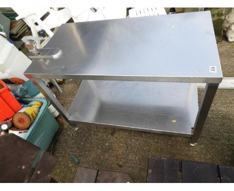 Commercial Stainless Steel Prep Table with Shelf under and Can Opener 