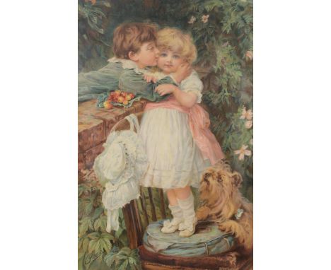 A framed Pears print, after Frederick Morgan; 'Over the Garden Wall'. Bearing 'Pears' signature to lower left. Height: 46cm, 