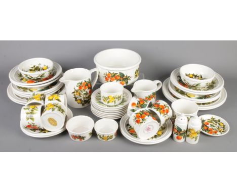 A substantial collection of Portmeirion "Oranges &amp; Lemons" pattern dinnerware, designed by Susan Williams-Ellis in 1970s,