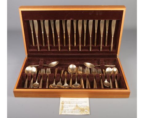 A solid bronze cutlery set made in Thailand  set not complete