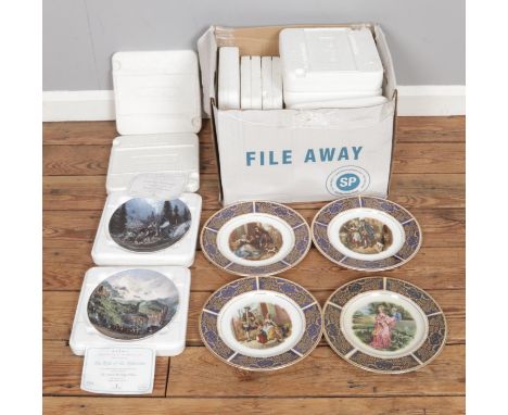 A box contains a full set of twelve Danbury Mint &amp; Wedgwood "The Lord of the Rings" collectors porcelain plates, designed