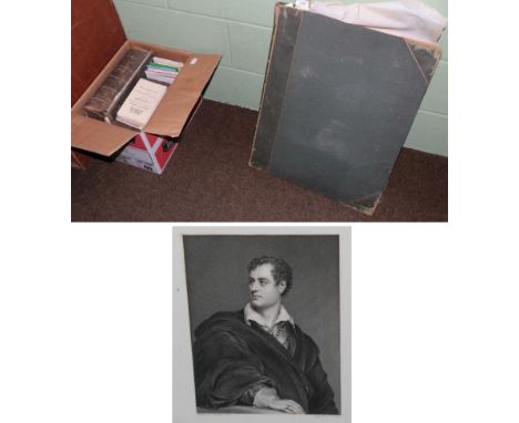 A small group of ordnance survey maps, Edwardian scrap book, etc 