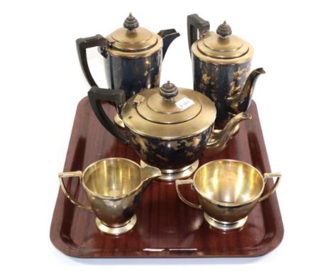 A Mappin &amp; Webb silver plated tea and coffee service