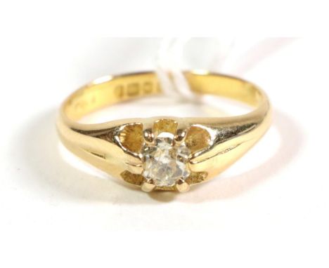 An 18 carat gold diamond solitaire ring, estimated diamond weight 0.33 carat approximately, finger size M.  Gross weight - 3.