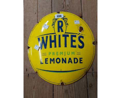 A modern enamel 'R. Whites Lemonade' sign