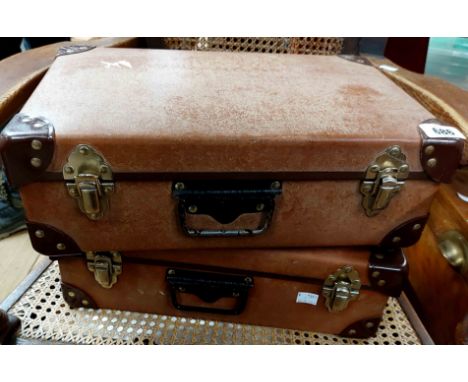 Two small vintage suitcases