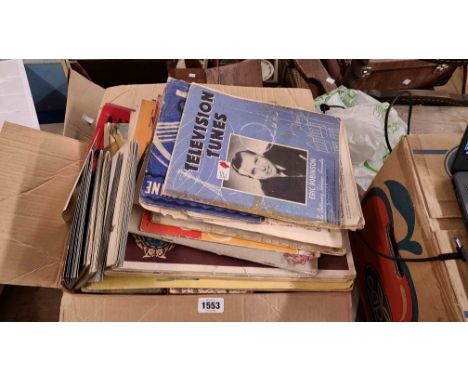 A box containing a quantity of assorted hardback books including 1930's readers with printed dust jackets, etc. - sold with a