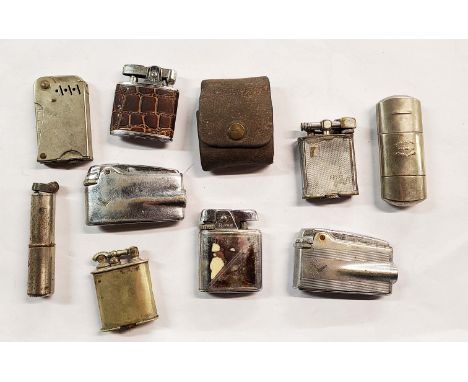 A bag containing a quantity of vintage lighters including Ronson, etc.