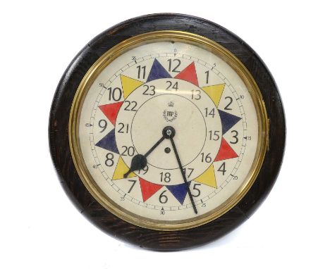 An Air Ministry military Smiths eight day wall timepiece, dial marked 'AM broad arrow 1941'; together with a reproduction RAF