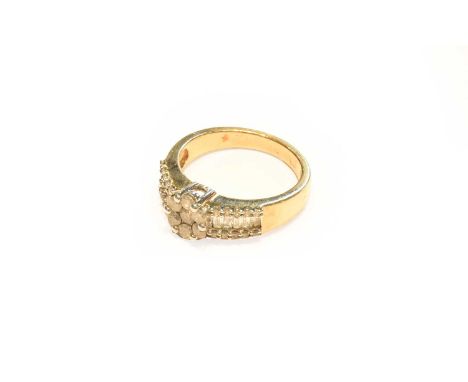 A 9 carat gold diamond ring, finger size PGross weight 4.8 grams.