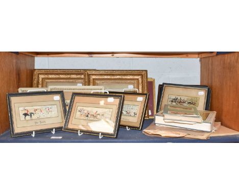 A collection of thirteen Stephengraphs to include hunting, railway and coaching examples, together with related literature