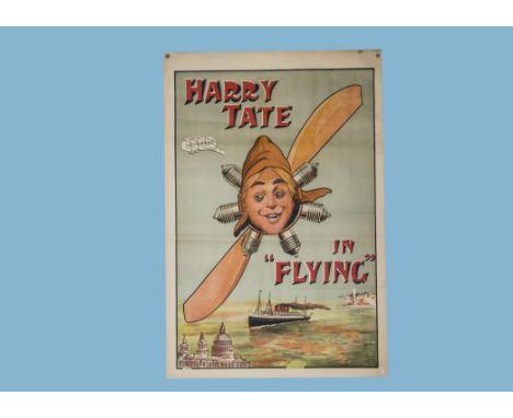 "Flying" Harry Tate - An early 20thC  Revue Poster c1909: Featuring the acclaimed personality in his Vaudeville Show: full-co