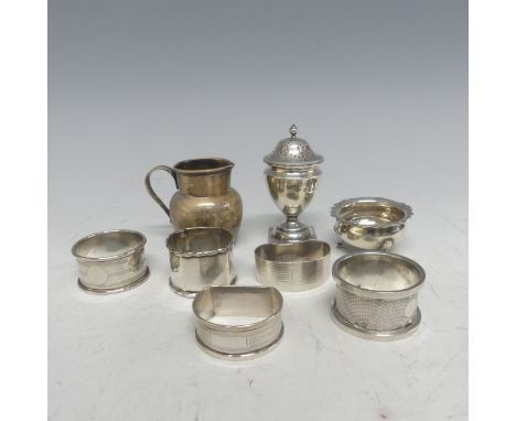 A late Victorian silver Pepperette, by&nbsp;George Nathan &amp; Ridley Hayes, hallmarked Chester 1896, of urn form with squar