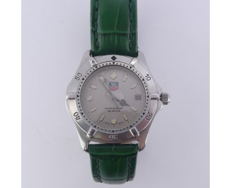 A Tag Heuer Professional 200M stainless steel quartz Wristwatch,&nbsp;2000 Series ref. WE1111-R, grey dial, rotating bezel, 2