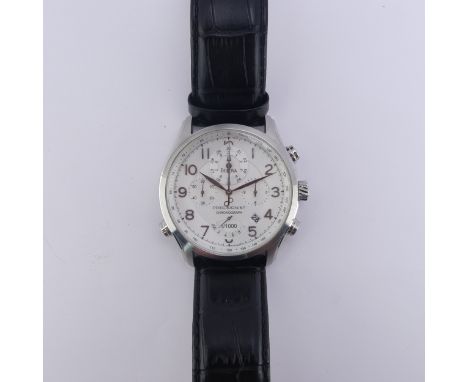 A Bulova Precisionist chronograph automatic stainless steel Wristwatch, ref. C877749, with box and papers dated 2014, running