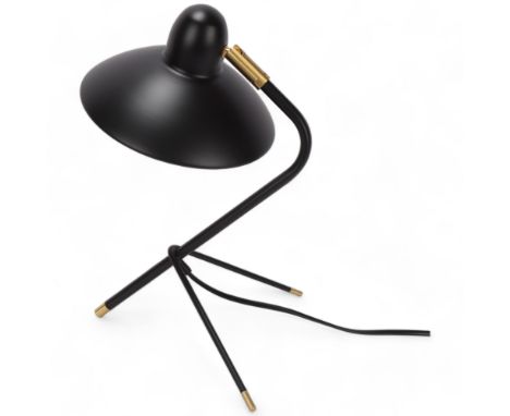 Di Classe, an Arles mid-century style desk lamp by Domei Endo, with adjustable black shade, height 37cmGood condition with LE