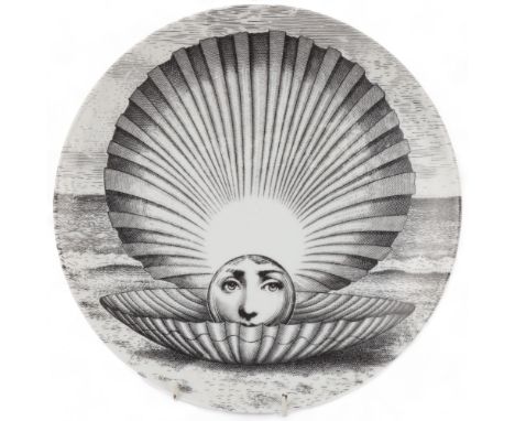 A PIERO FORNASETTI (1913-88) plate, 'Tema & Variazioni'/ Themes and Variations, model 274, makers stamp to back,  diameter 26