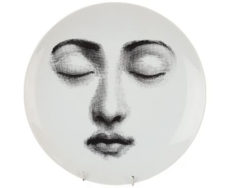 A PIERO FORNASETTI (1913-88) plate, 'Tema & Variazioni'/ Themes and Variations, model 213, makers stamp to back,  diameter 26