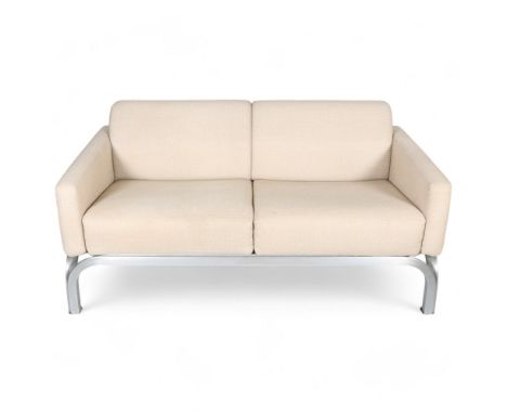JORN UTZON for Fritz Hansen, a rare mid-century Danish New Angle 2 seater sofa, designed in 1968 for the Sydney Opera House, 