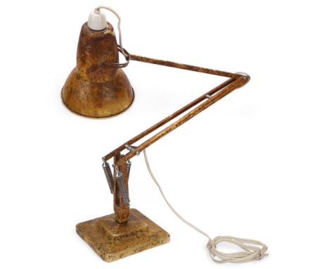 A Herbert Terry Anglepoise lamp, 1930s' model 1227,  original mottled paintwork, with two-step base, makers stamp, approx hei