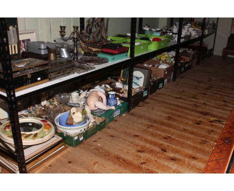 Eleven boxes of glasswares, table china and decorative ware including Poole service with tureens, together with Armand Marsei