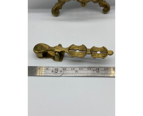 A Pair of antique brass sovereign weighing scales 