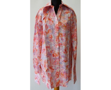 Eton of Sweden: The 507 71 collection 'Apricot Water' gentlemen's cotton shirt In tie dye multi coloured style, colours such 