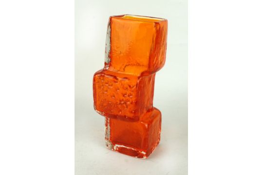 A Whitefriars Glass Drunken Bricklayer Vase Designed By Geoffrey