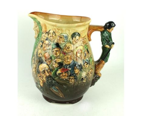 A Royal Doulton 'Dickens Jug'Having relief decoration, height 27cm    CONDITION REPORT:  Light crazing to body, but good cond
