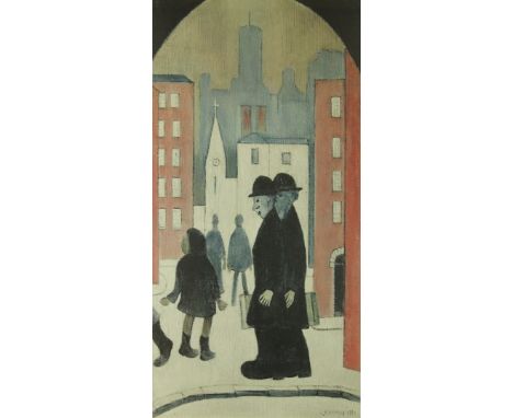 Laurence Stephen Lowry (1887-1976) - 'Two Brothers'Pencil signed limited edition print, 62x31cm    CONDITION REPORT:  Print d