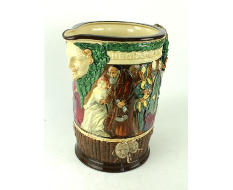 A Royal Doulton limited edition 'The Shakespeare Jug' Having relief decoration, numbered 236/1000, height 27cm    CONDITION R