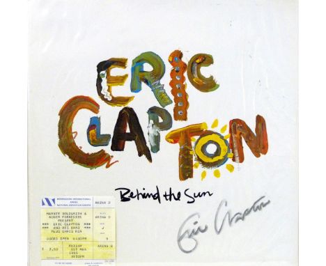 Eric Clapton 'Behind the Sun' LP Bearing SignatureFront Cover bears signature in Silver Pen. German issue. Also included is a