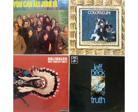 Approx One Hundred and Twenty Vinyl Records ROCK.. Includes Jeff Beck 'Truth' LP Black & Blue Columbia Label (SCX 6293), Keef