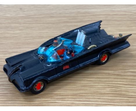 Vintage 1966 Corgi toys Batman Batmobile No 267, with red bat hubs - includes Batman himself