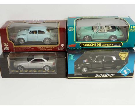A group of 1:18 scale diecast cars by SOLIDO and others - VG/E in VG boxes (4)