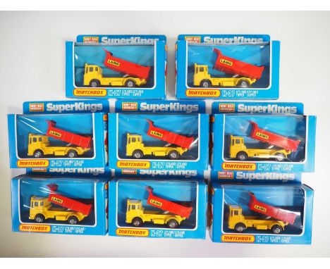 A group of MATCHBOX Superkings lorries, all K-37 Leyland Tippers in Laing livery - VG/E in G/VG boxes (8)
