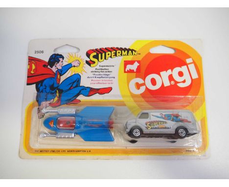 A CORGI Juniors #2506 Superman twin pack comprising Supermobile and Supervan - VG/E on VG card