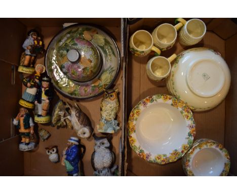 A mixed collection of ceramics to include J Wilkinson, Doulton Nasturtium, a quantity franklin porcelain Cries of London Toby