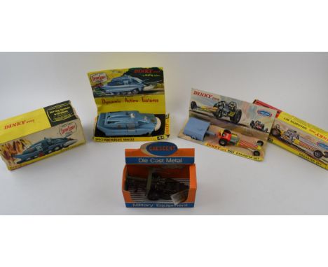 A collection of boxed vintage diecast toys to include, Captain Scarlet Spectrum Pursuit Vehicle, Dinky Toys 370 Dragster Set 