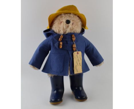 First edition vintage Paddington Bear stuffed toy by Shirley Clarkson, who founded the company Gabriel designs, and was grant