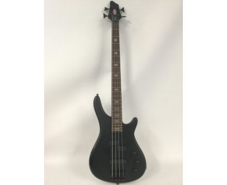 A Stagg BC300 bass guitar in black, no case.