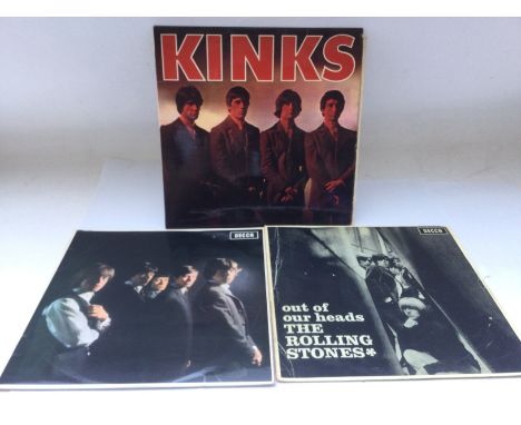 Two Rolling Stones LPs including a Spanish pressing of 'Out Of Our Heads' plus the Kinks self titled debut LP (3). NO RESERVE