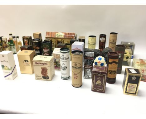 A collection of miniature whisky - scotch etc including 1980 bottle of 18 year old Macallan.