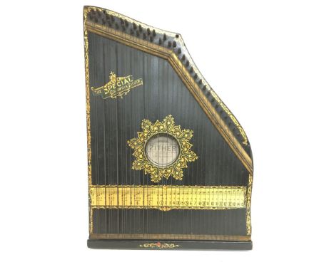The Colombia Special Zither manufactured by The Phonoharp Company, circa 1900. Postage cat D