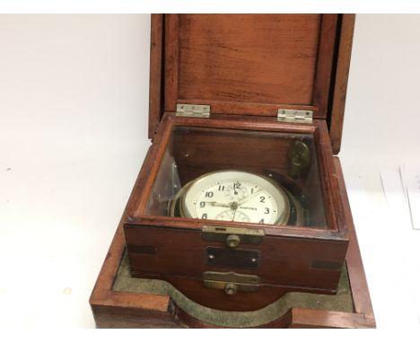 Nautical Chronometer made by 1st Moscow watch factory. 12 inches wide by 10. Postage D