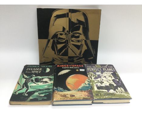 Four sci fi books including three first editions comprising 'Invader From Space' by Patrick Moore, 'Kings Of Space' and 'The 