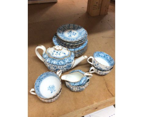 Copeland tea set. Some small chips, no obvious large damage. Postage cat D