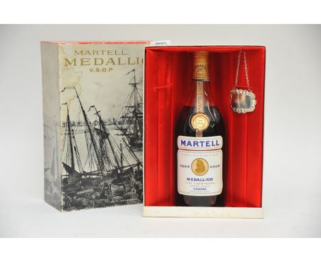 A boxed bottle of Martell Medallion Cognac, 24 fl oz.